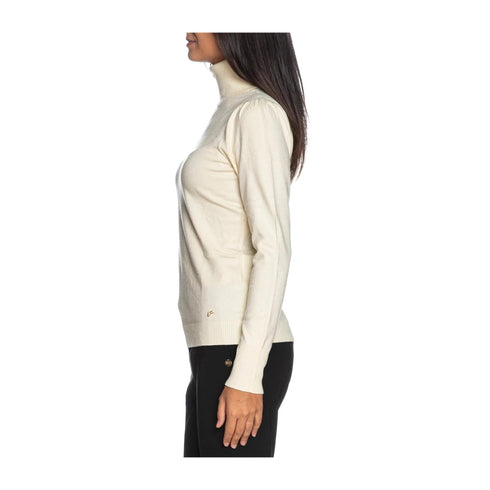 YESZEE Pullover Maglia Donna dolcevita basic Avorio - Francavilla Moda